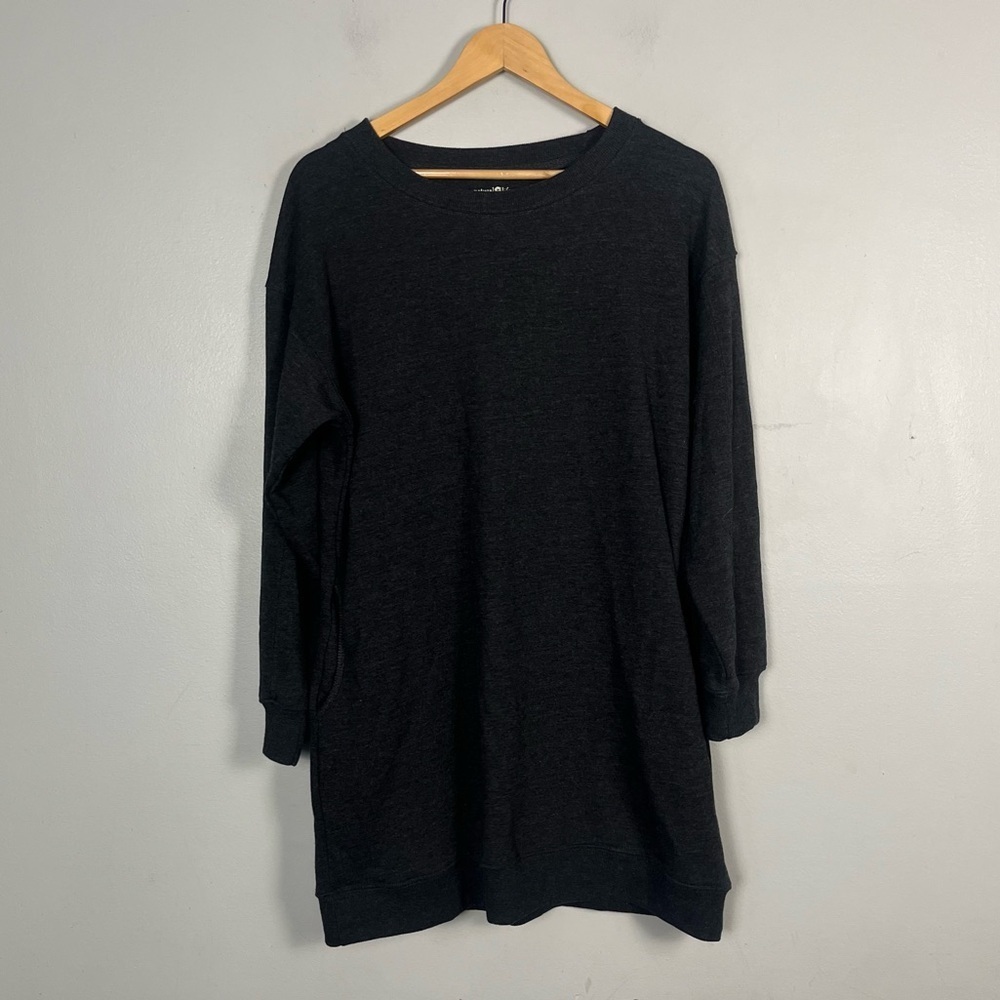 Natural Life Sweatshirt Dress dark grey Pockets size small